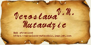 Veroslava Mutavdžić vizit kartica